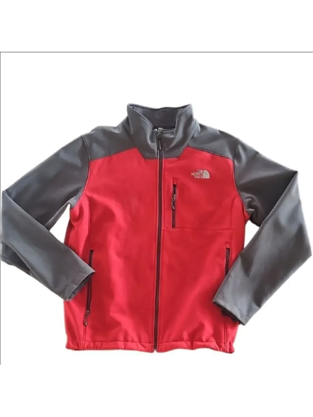 The North Face Men’s Performance Jacket – Vibrant Red & Charcoal | Size L